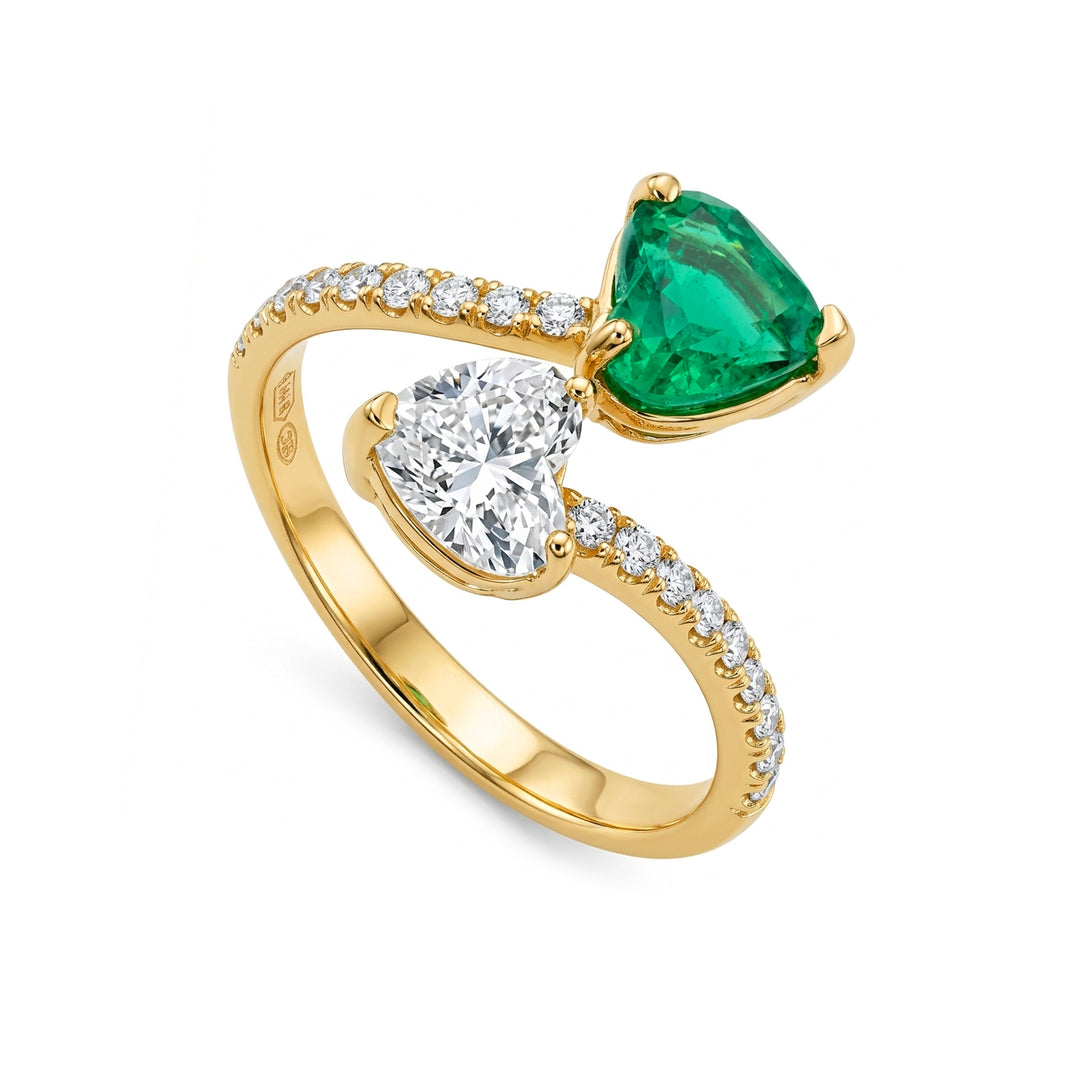Golay bilogy ring contrary EMS hearts 6x5 and diamond ABL846DSM65G-26072110150