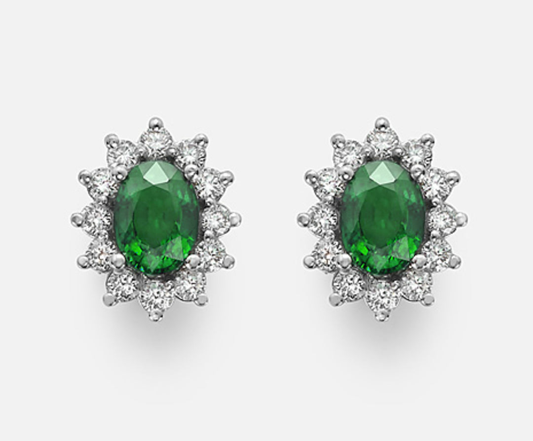 Mikiko or 18k emerald n. oval 7x5 ct.1,38 diam. 0.60 ct MO5031O4SMN138