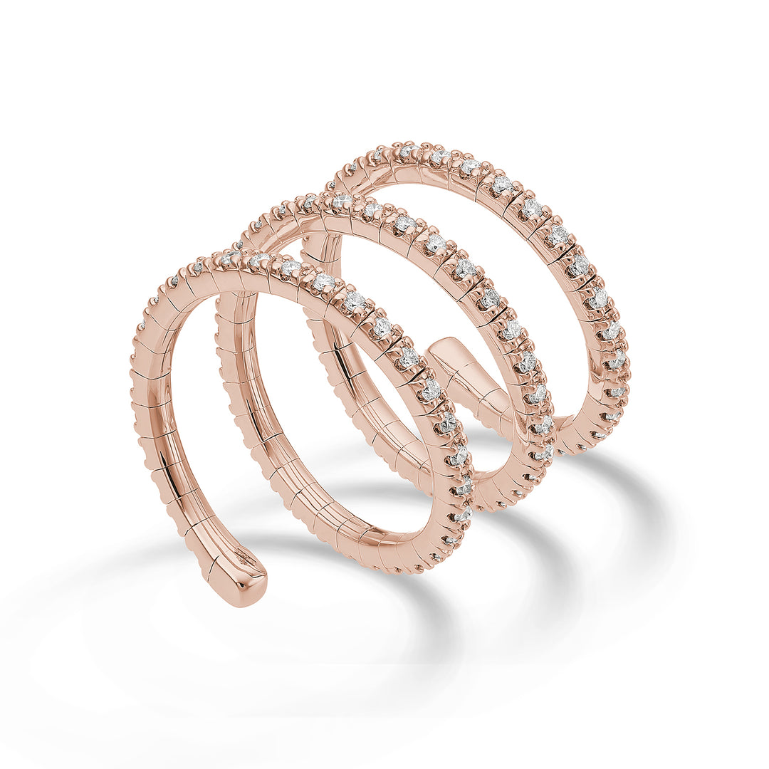 Golay an 18k flex girodito 3 turns diam. 0.87 ct rose gold GAFLEX004DIO3