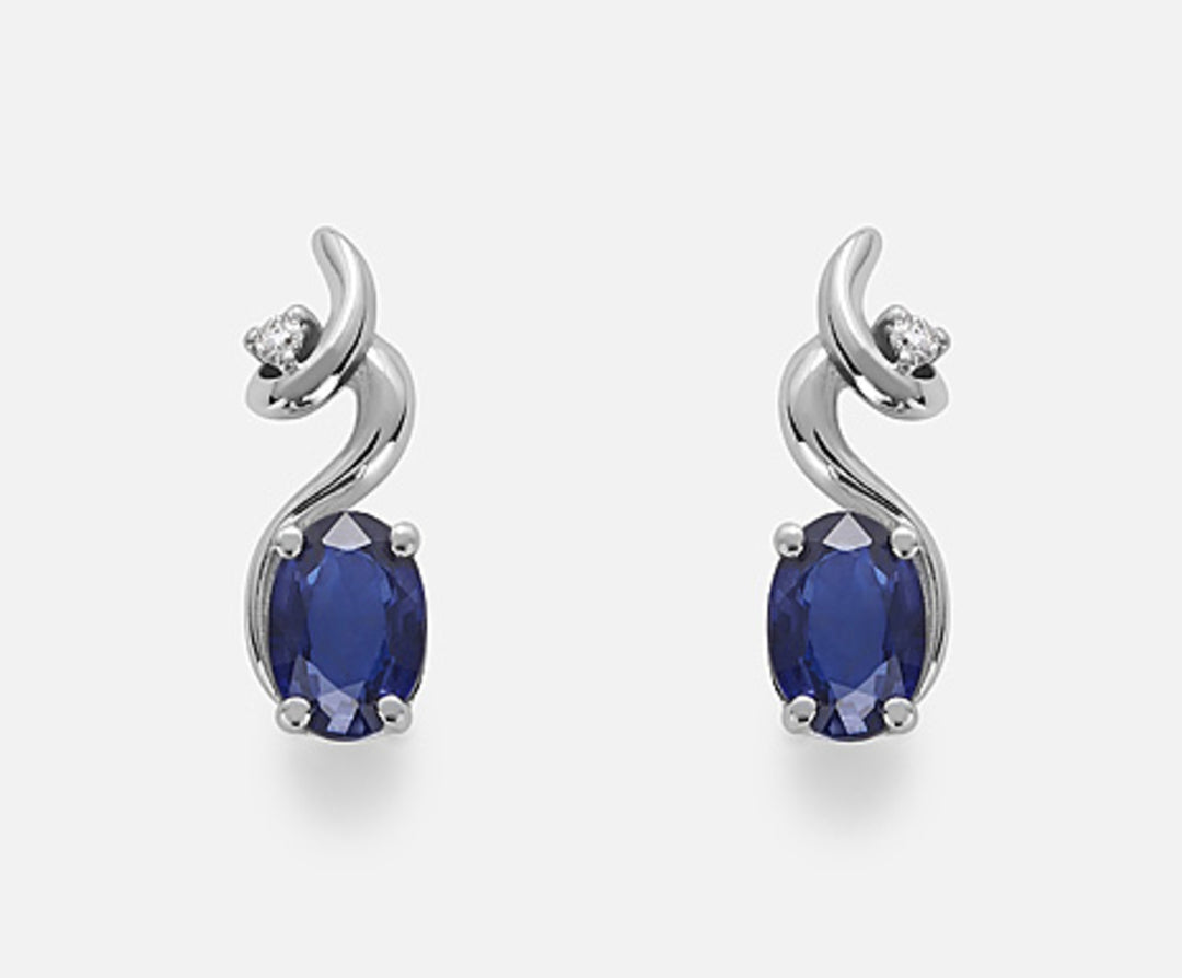 Mikiko or 18k oval sapphire 6x4 ct.0.80 diam. 0.02 ct MO5013O4ZFD