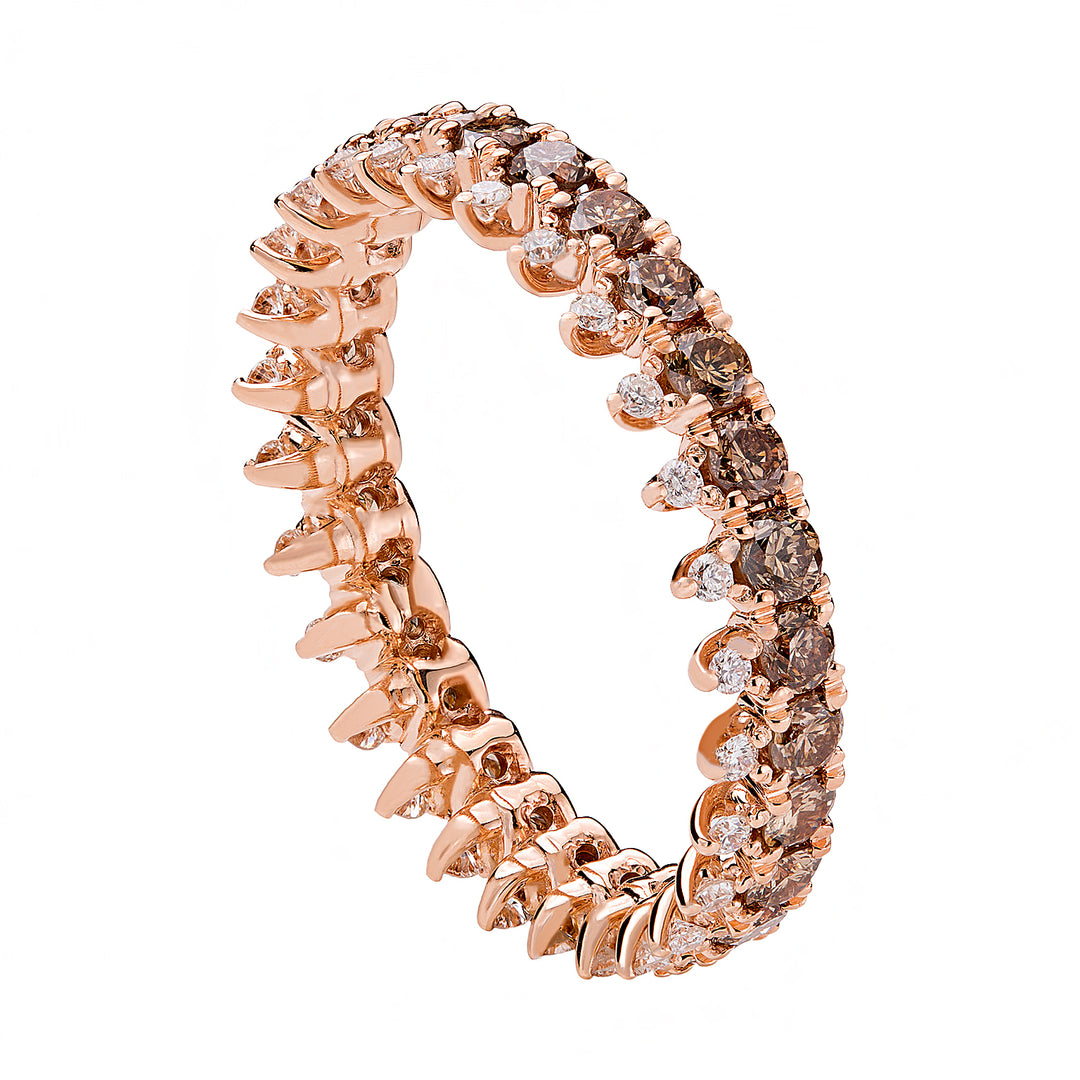 Golay brown and white diamond finger ring ADG015BWDI-24243110024