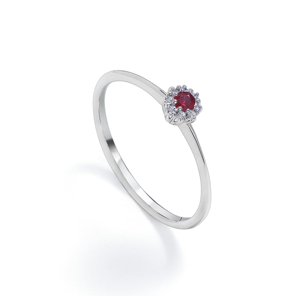 Nihama an 18k ruby ​​n. ct.0.08 diam. 0.04 ct size 1 NA5139O4RBN008