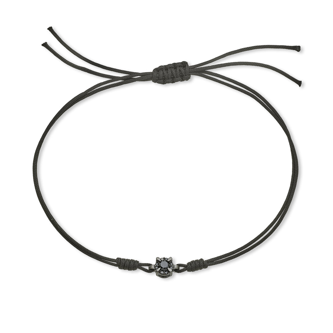 Nihama br 18k ct.0,06 diam.black round size 1 rhodium black/black NB5056O6BK1NE