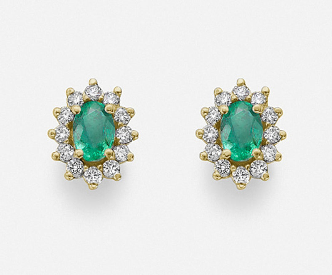Mikiko or 18k oval emerald 6x4 yellow gold 0.60 ct diam. 0.46 ct MO5030O1BE
