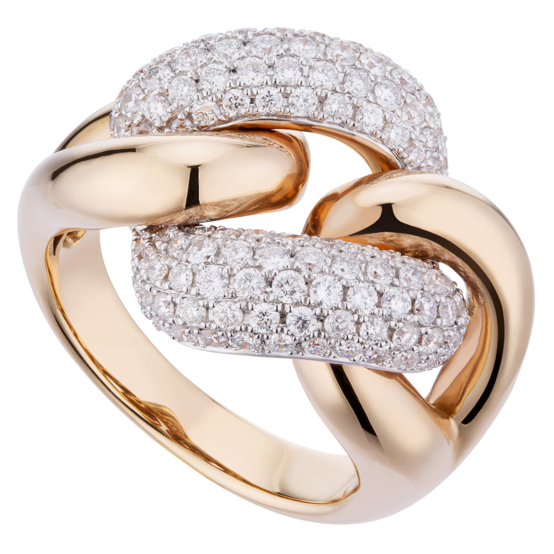 Golay rings in rose gold and pave diamonds AKT34699A-19169110106