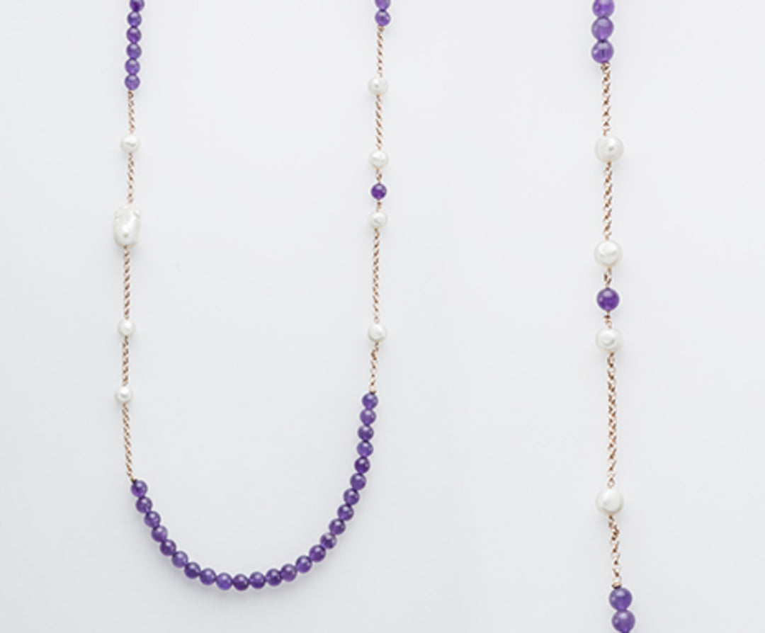 Nihama cl ag925 fw bar 10/11 14/15 amethyst 8mm. 90 cm ND7540A3AMETHYST