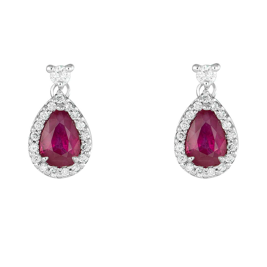 Golay 6x4 drop ruby earrings with contour OCL031DIRU-22285110062