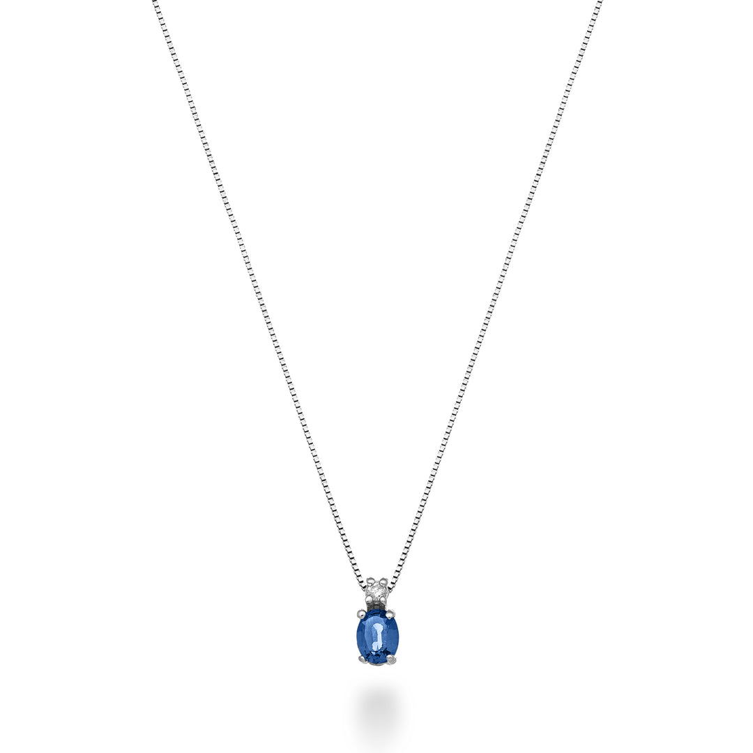 Nihama cl 9k sapphire no. oval 5x4 ct.0.40 diam. 0.01 ct ND5181R4ZFN
