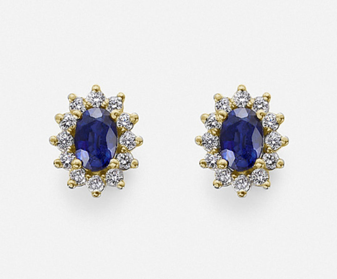 Mikiko or 18k oval sapphire 6x4 yellow gold 0.80 ct diam. 0.46 ct MO5030O1ZFD