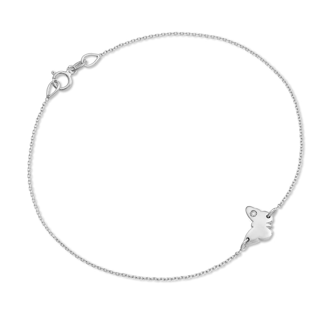 Nihama br 18k butterfly ct.0.01 white gold NB5045O4BR001