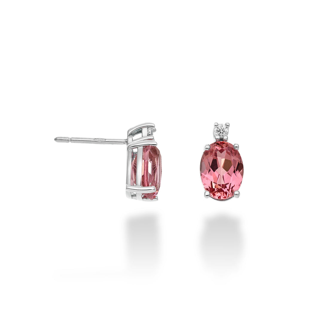 Mikiko or 18k oval pink sapphire 8x6 ct.3,20 diam. ct.0.05 MO5025O4ZFRP