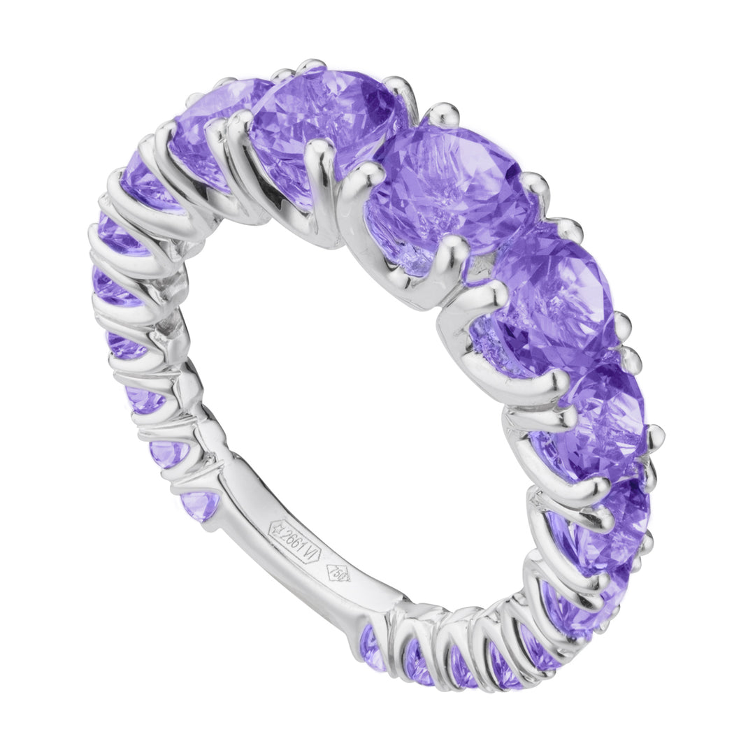 Mikiko an 18kt graduated amethyst with white gold bar MXDABIC1498AMETO4