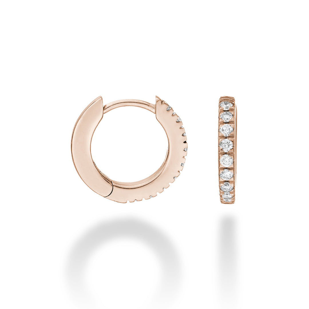 Mikiko or 18k ct.0.29 size 3 rose gold diam. east. 13.5mm MO5079O3BR029-3