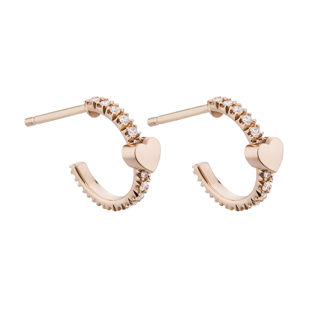Golay hoop earrings with diamonds and heart element OFC033DI1-19011110057