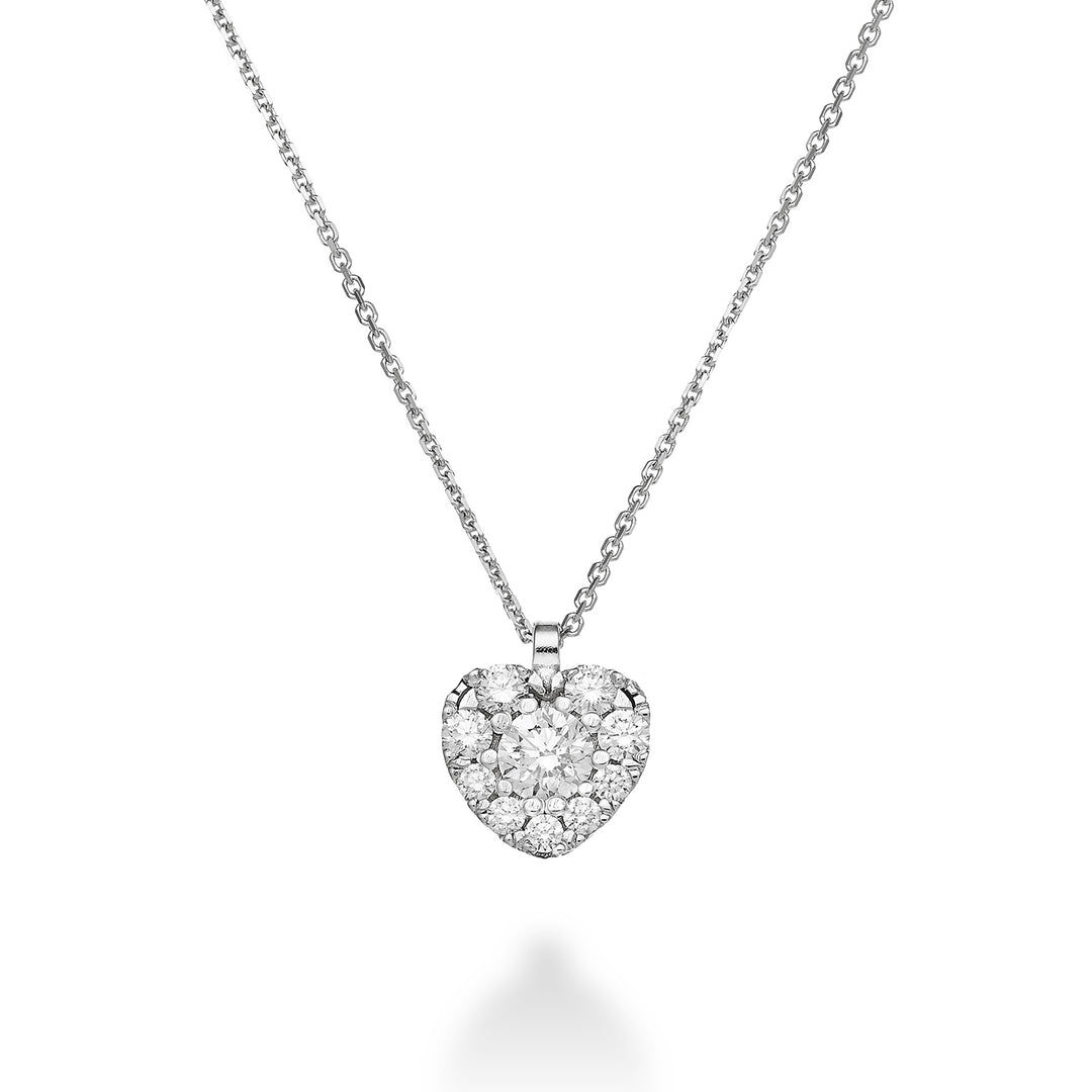 Golay multi-stone necklace with central heart ct. 0.10 GCM001DI10-22350110026