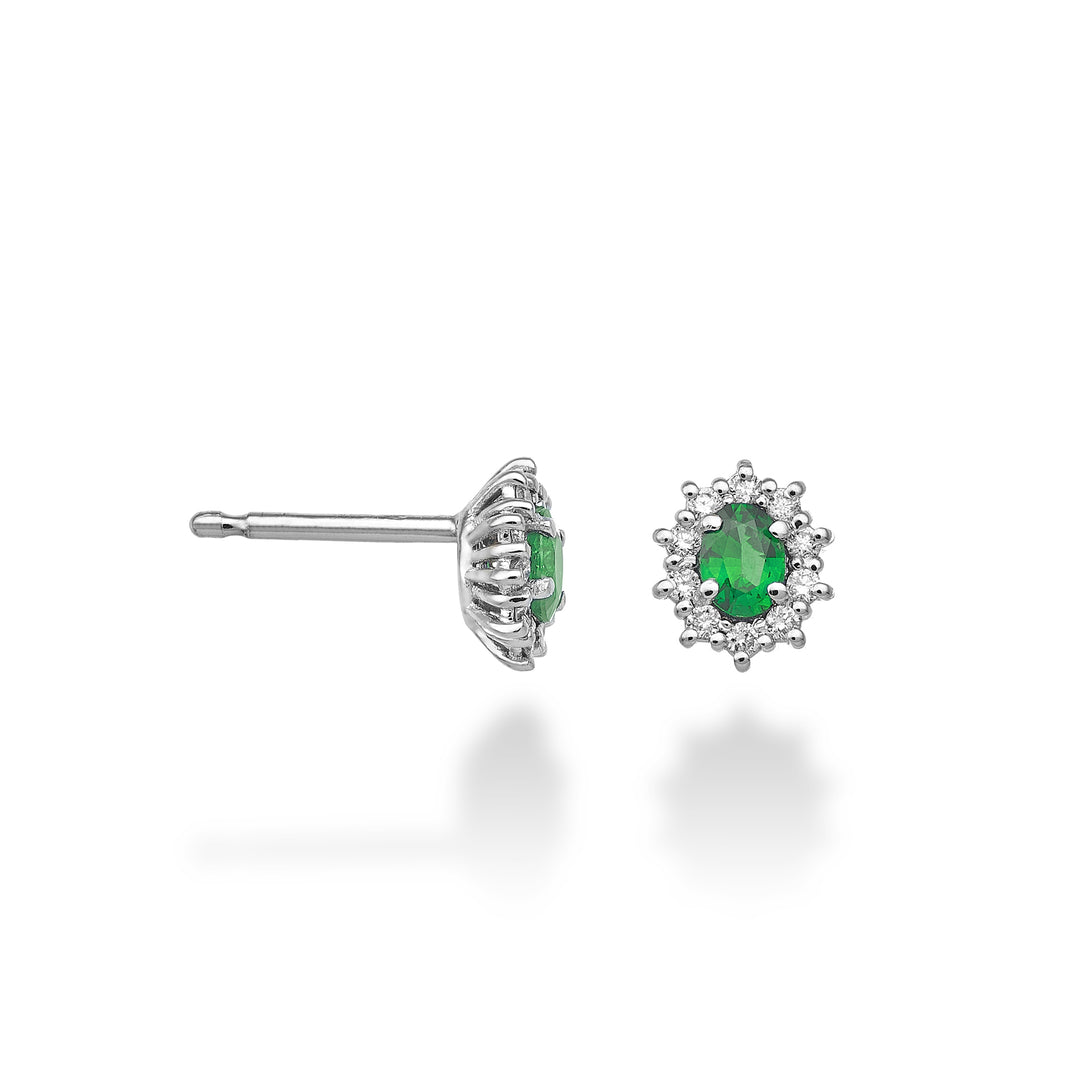 Mikiko or 9k oval emerald 4x3 ct.0,30 diam. 0.16 ct MO5103R4BE