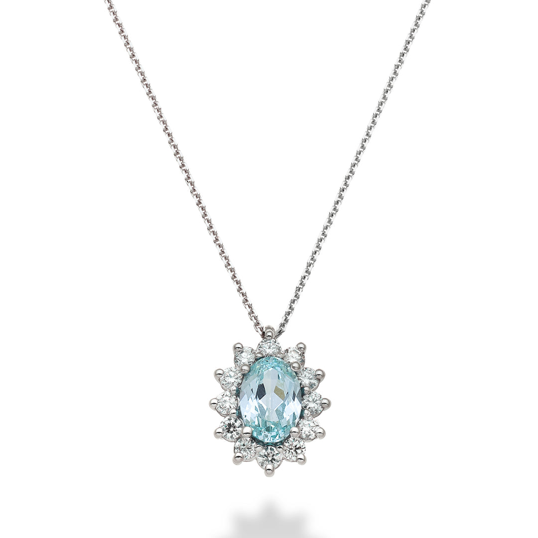 Mikiko cl 18k oval paraiba tourmaline 7x5 ct.0,80 diam. 0.30 ct MD5048O4PAR