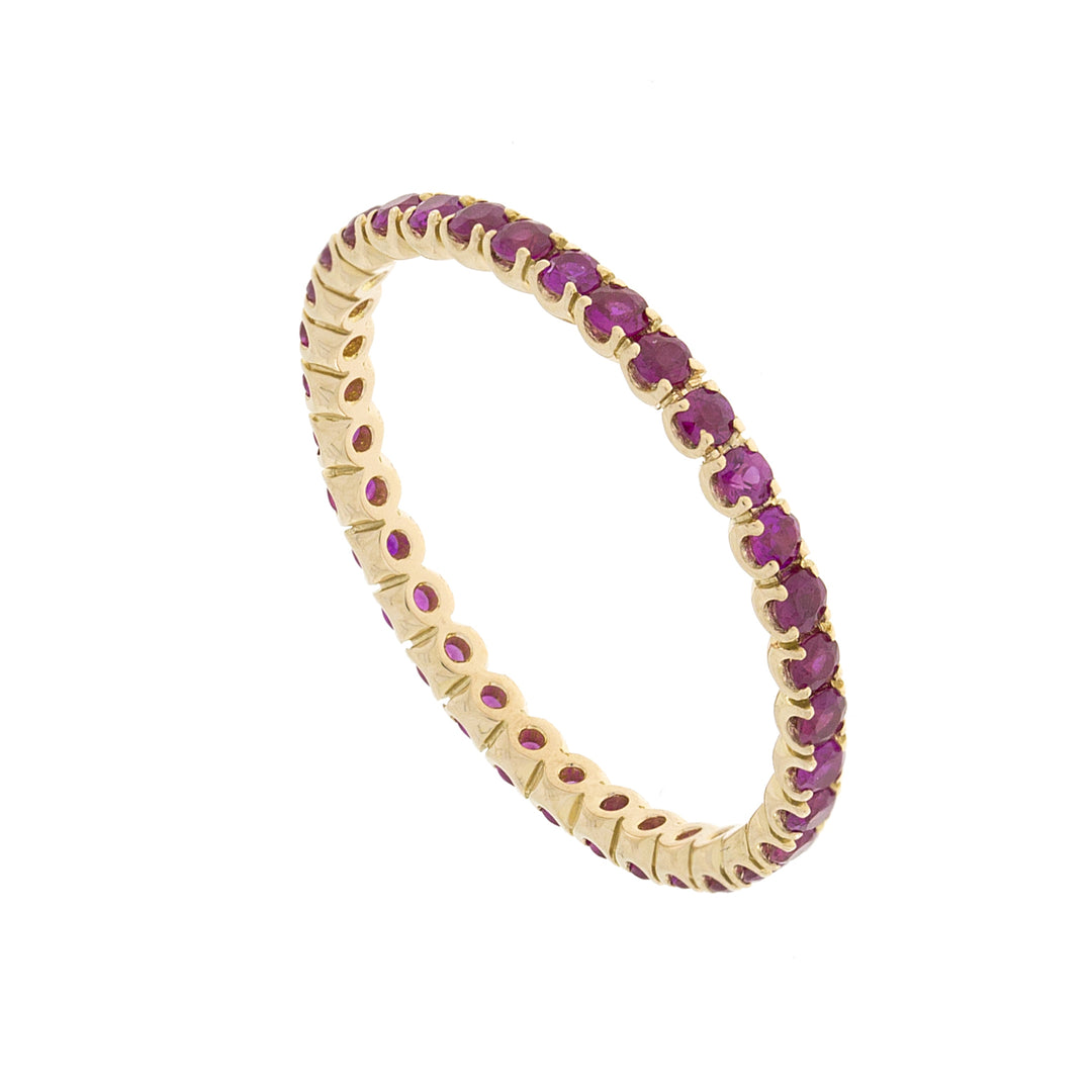 Golay linear finger ring with rubies AFP1199RU-21133110089