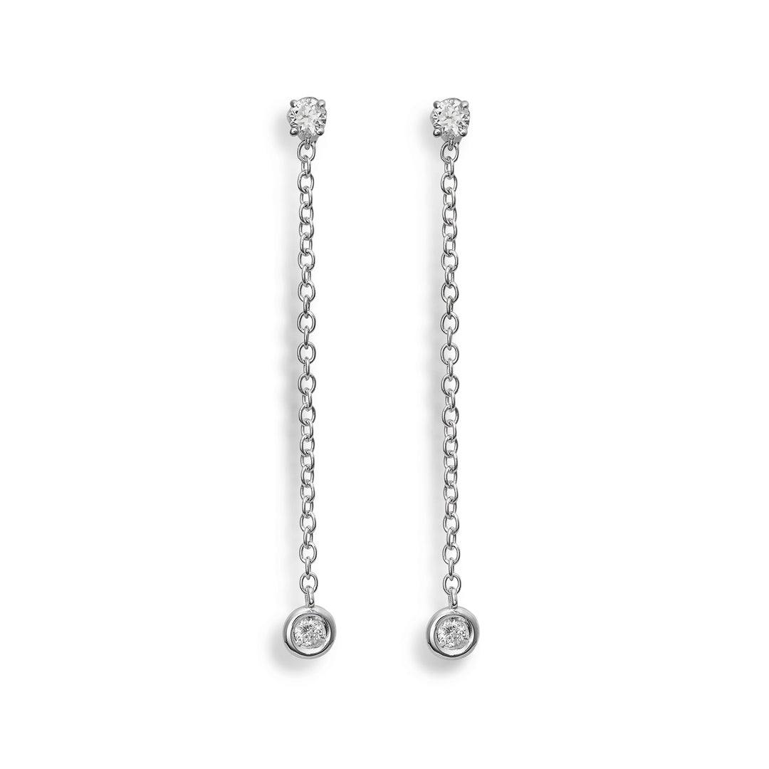 World Diamond Group or 18k ct.0,16 round bezel chain 3 cm white GO5071O4BR016