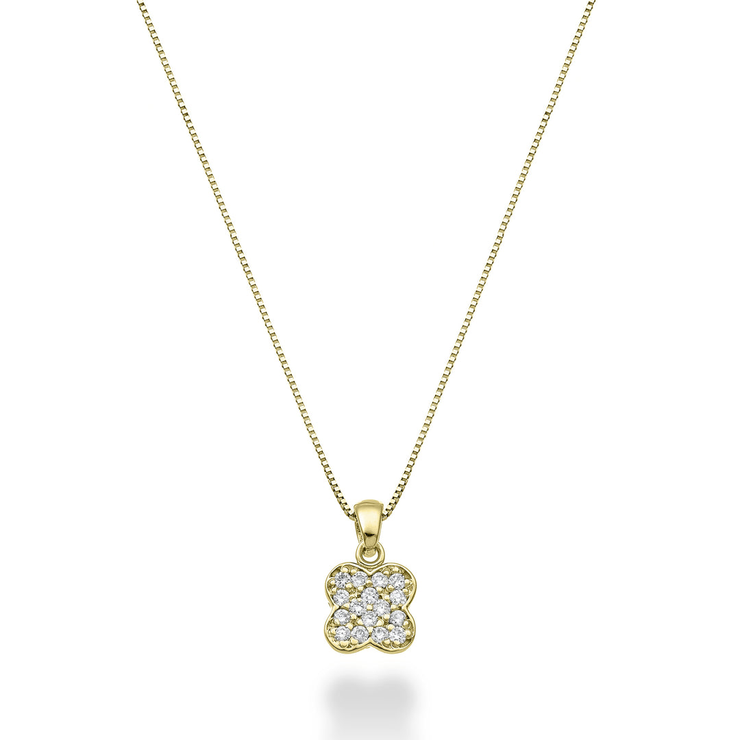 Mikiko cl 18k four-leaf clover 0.06 ct yellow gold MD5163O1BR006