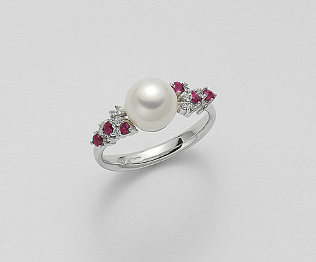 Nihama an 18k fw 8/8.5 ct.0.12 rubies 0.28 ct NA0639O4FABI080