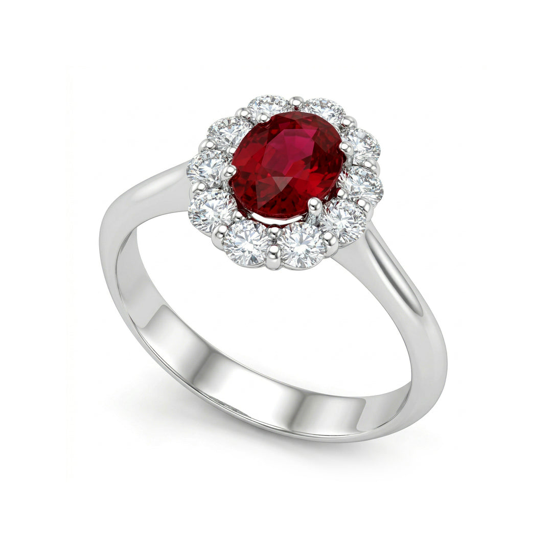 Golay oval ruby ring 6x5 and diamonds ACL043DIRU-25143110235