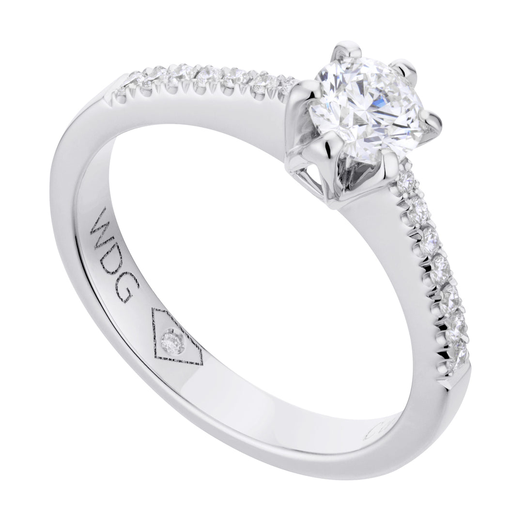 Golay 6-point solitaire ring with recessed shank. diam ASLC1830-19350110053
