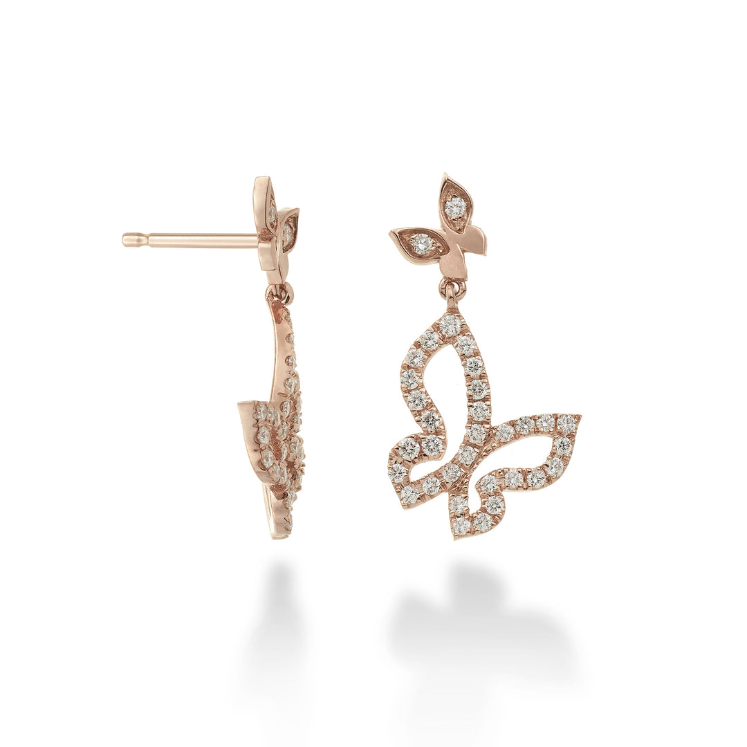 Golay mariposa earrings with medium butterfly pendant OFFA005DI-22182110082