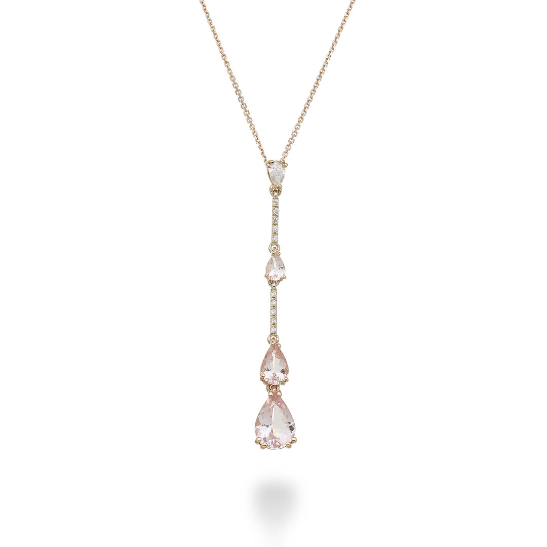 Golay necklace pend morganite drop scalars and bars PCL197DMOP68-23065110071