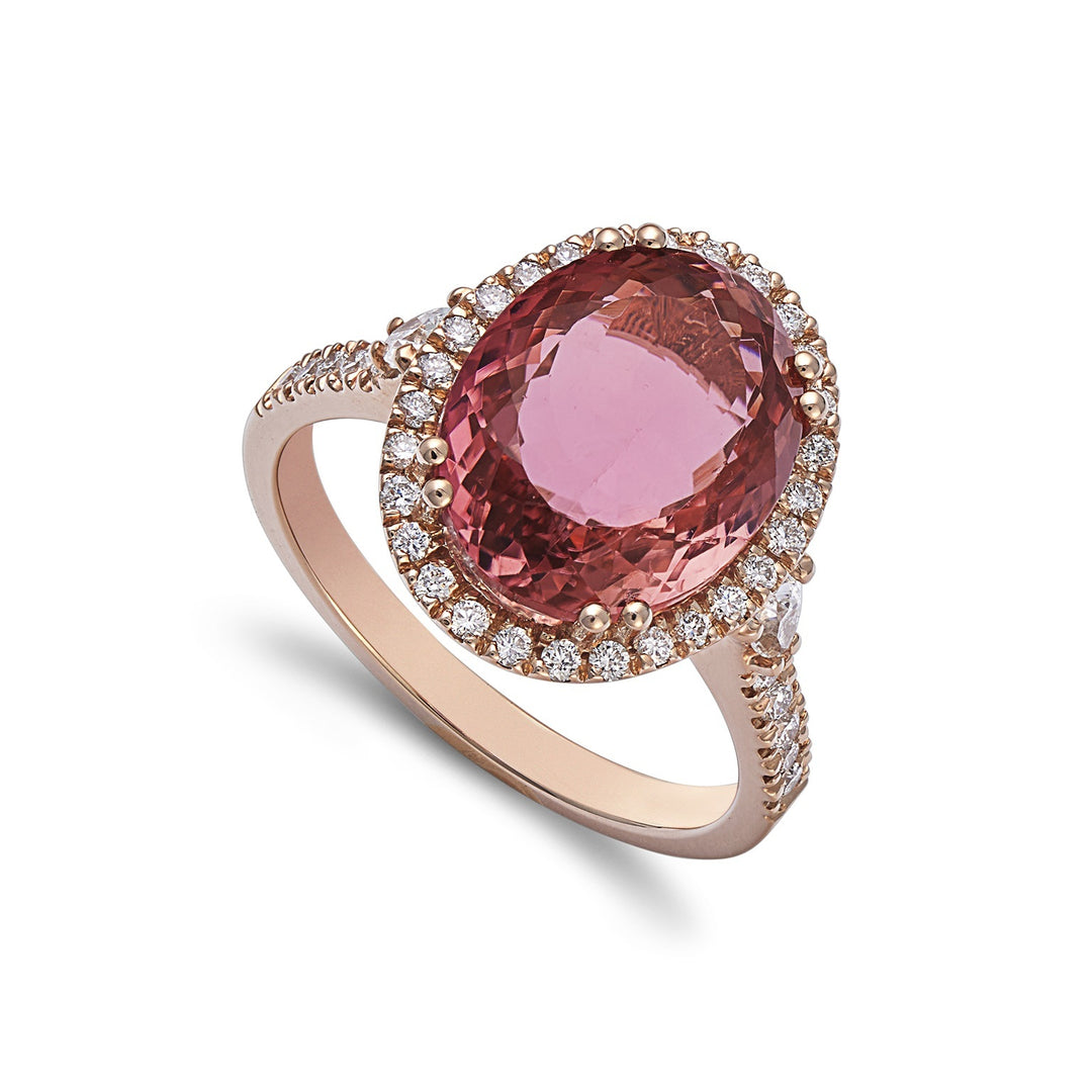 Golay oval diamond and tourmaline ring 13x10 ACLC065DITO13-22213110023