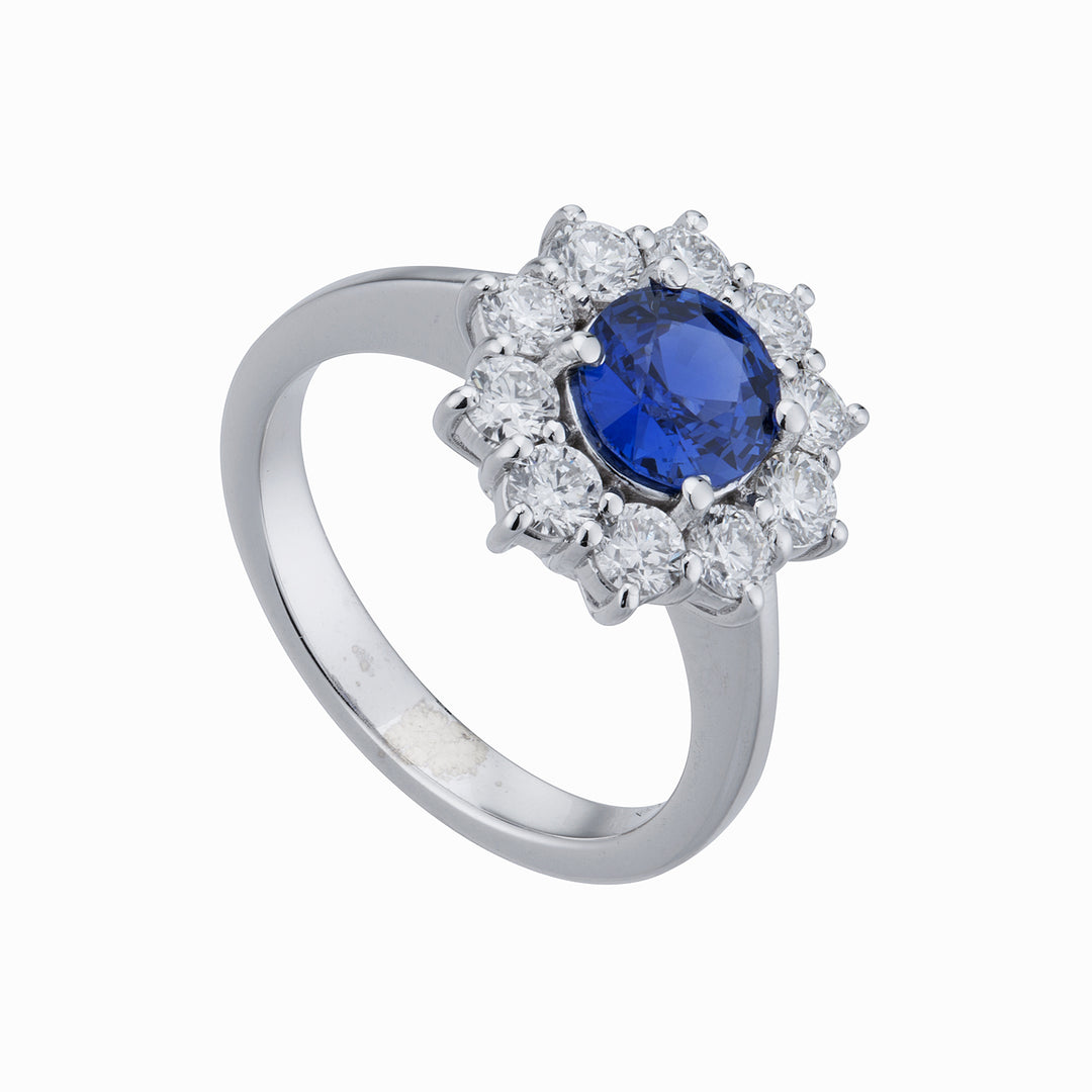 Golay 6x6 round sapphire ring and contour diamonds ACL156DIZB-22276110019