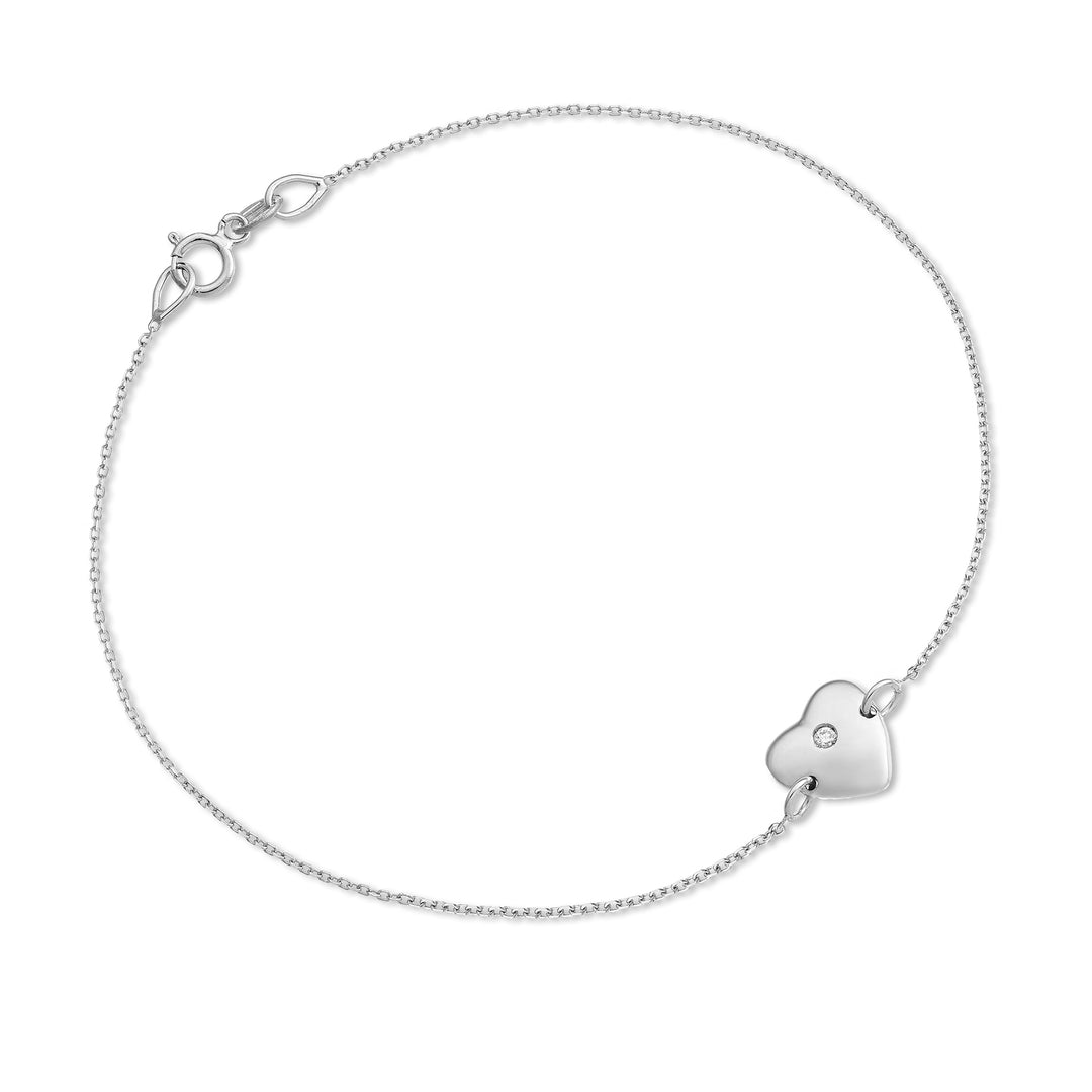Nihama br 18k heart 0.01 ct white gold NB5039O4BR001
