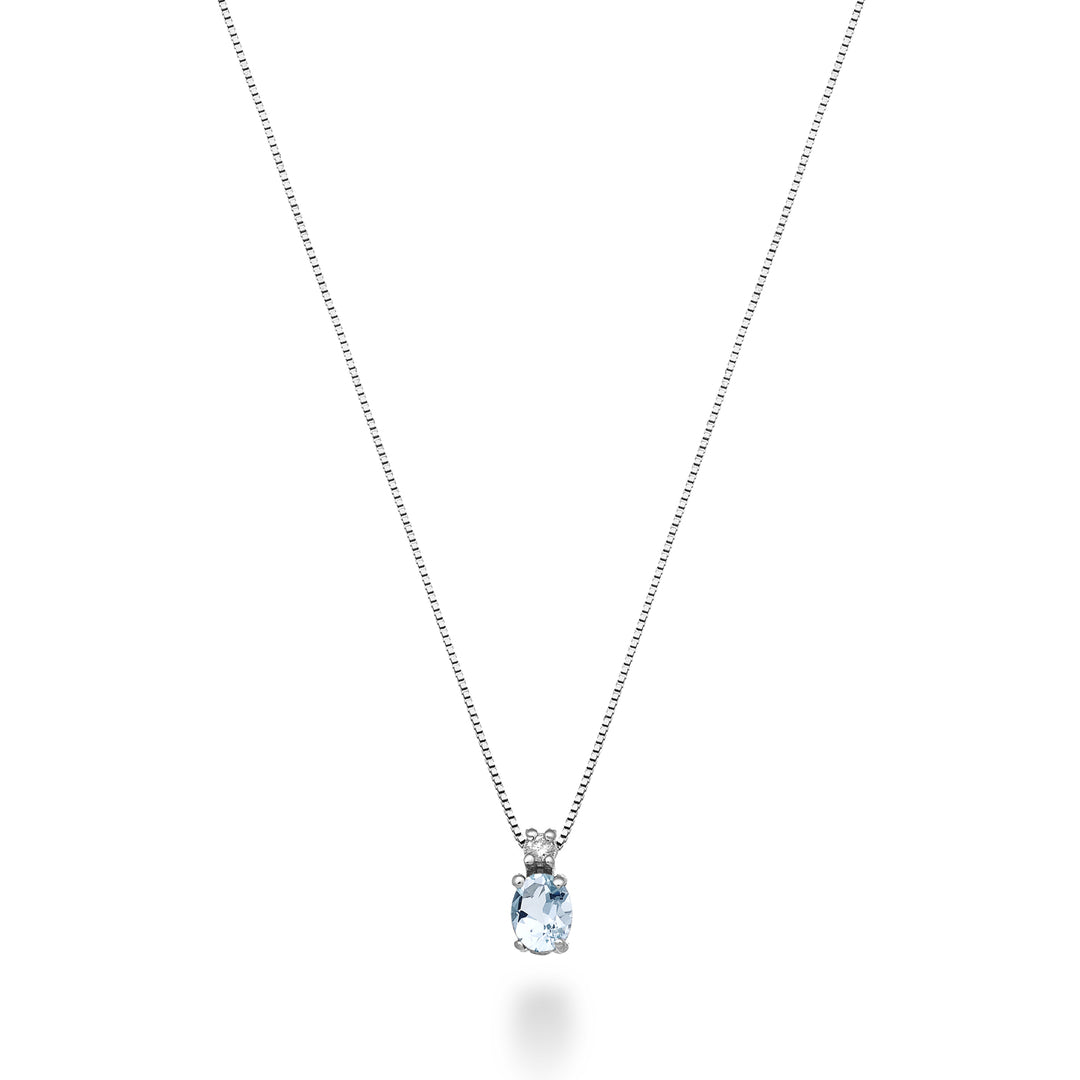 Mikiko cl 9k oval aquamarine 5x4 ct.0,30 diam. ct.0,01 MD5181R4AM
