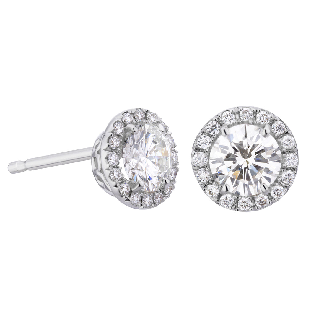 Golay solitaire earrings with contour OCT008DI3-19077110057