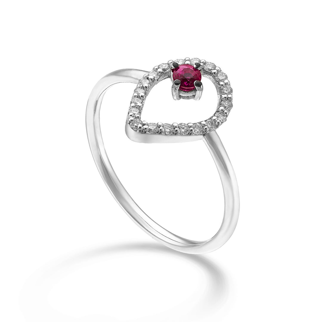 World Diamond Group an 18k "drop" ruby ​​n. 0.11 ct diam. ct.0.14 GA5185O4RBN025