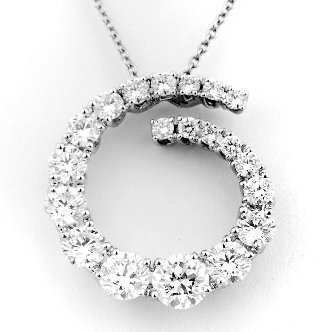 Golay necklace grace spiral recessed and centered 0.30 ct GAB1622-22138110048
