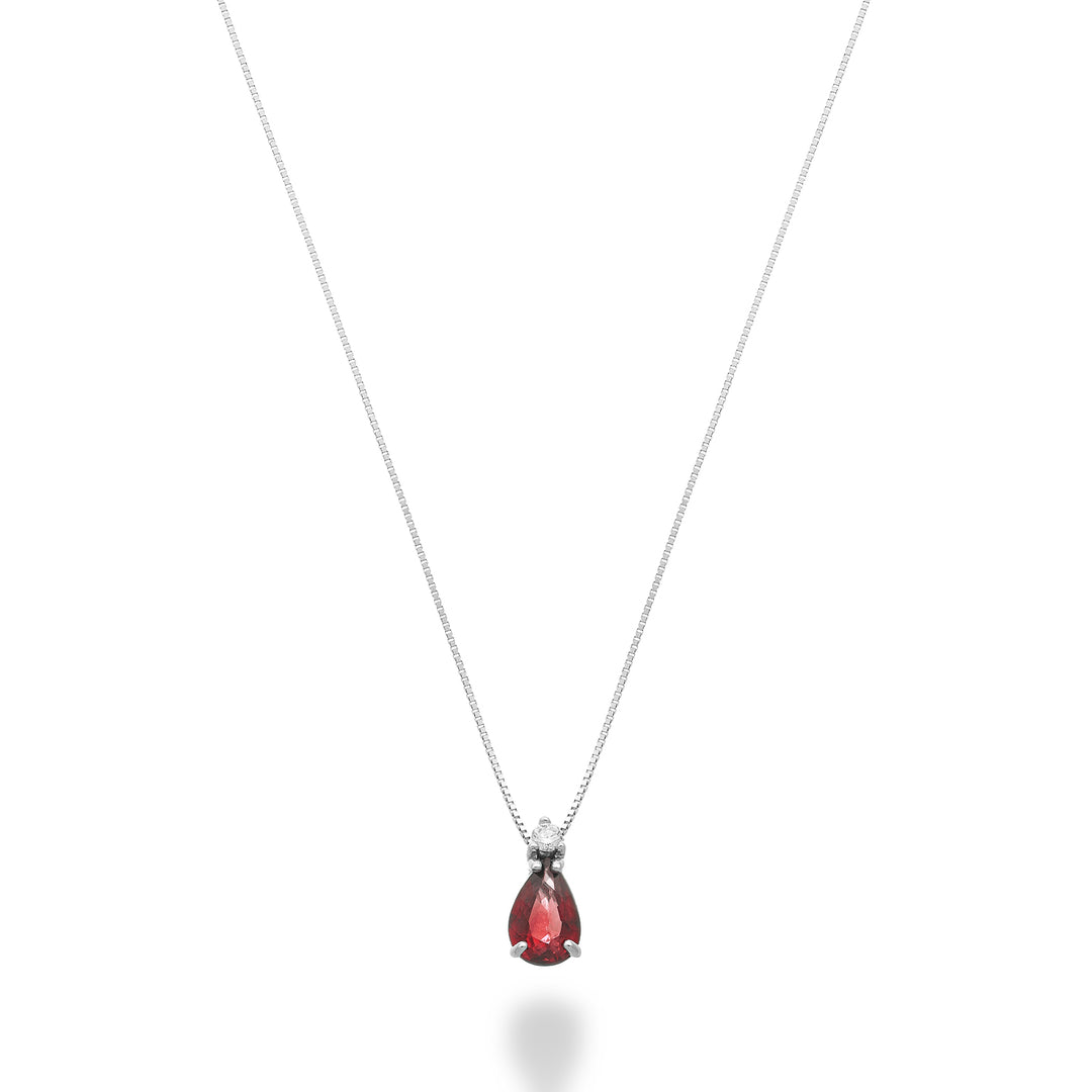 Nihama cl 18k ruby ​​n. 6x4 drop with diamond ND5191O4RBN042