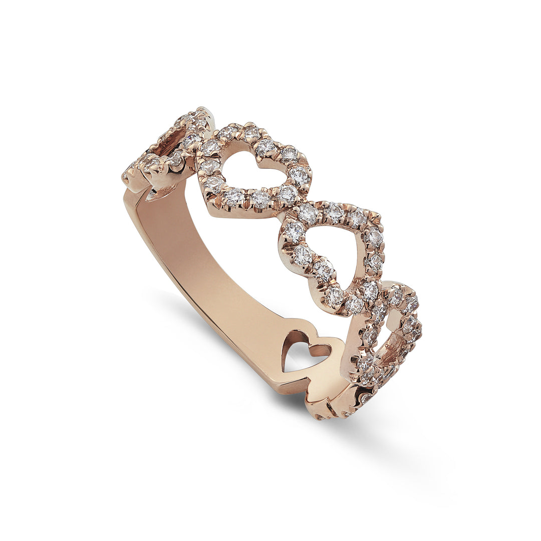 Golay love me ring 7 hearts diamonds ct. 0.55 AF7CU014DI-22164110017