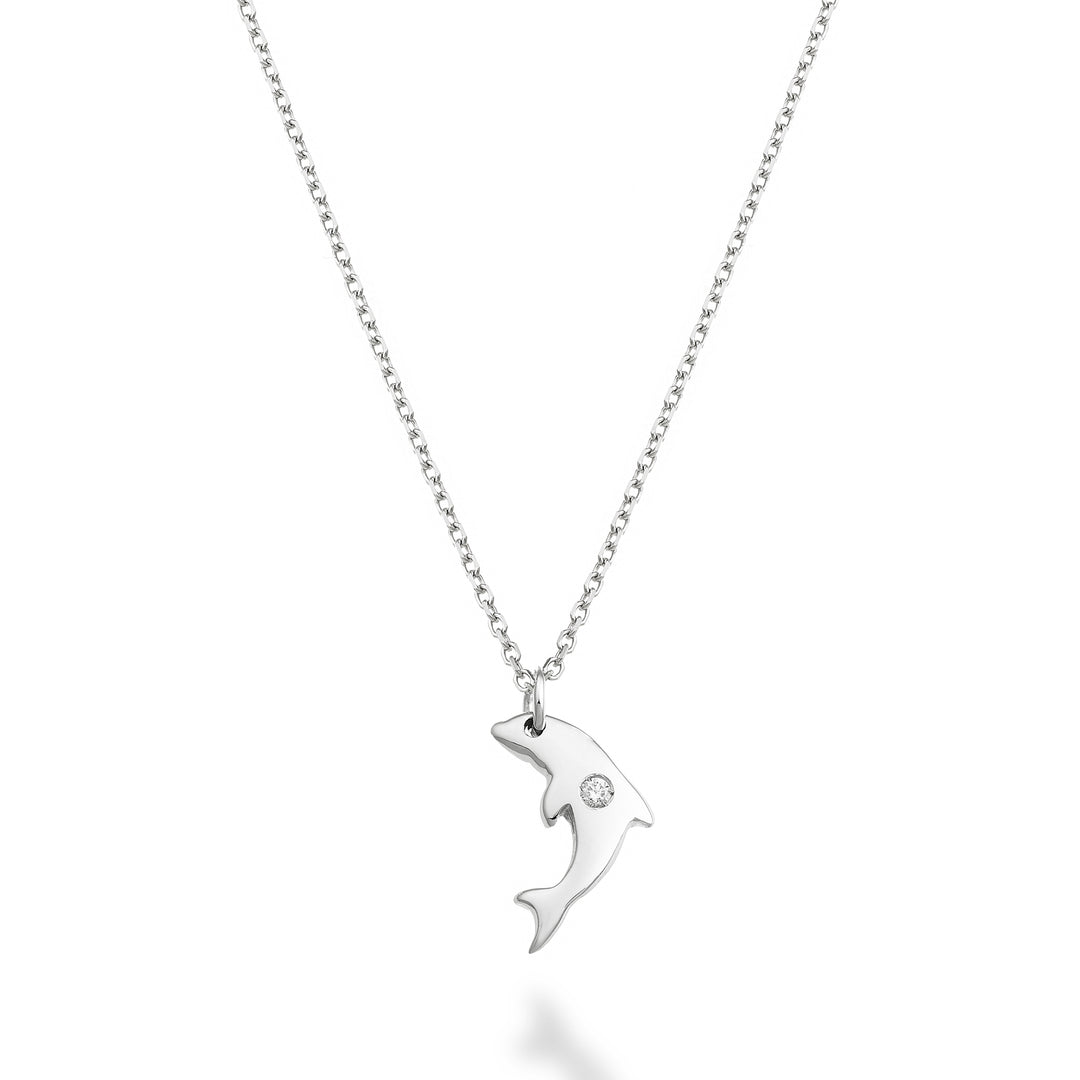 Mikiko cl 18k dolphin 0.01 ct white gold MD5136O4BR001