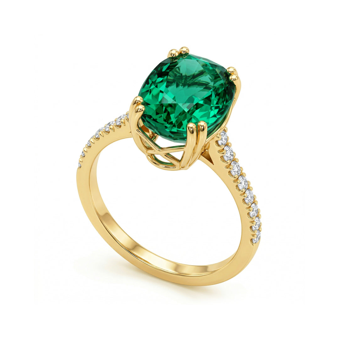 Golay 11x9 oval emerald ring with recessed shank ACL829DSM119G-26042110089