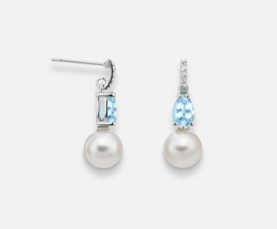 Nihama or 18k fw 7,5/8 aquamrina drop 6x4 ct.0,60 dia ct.0,03 NO1528O4FABI075-AM