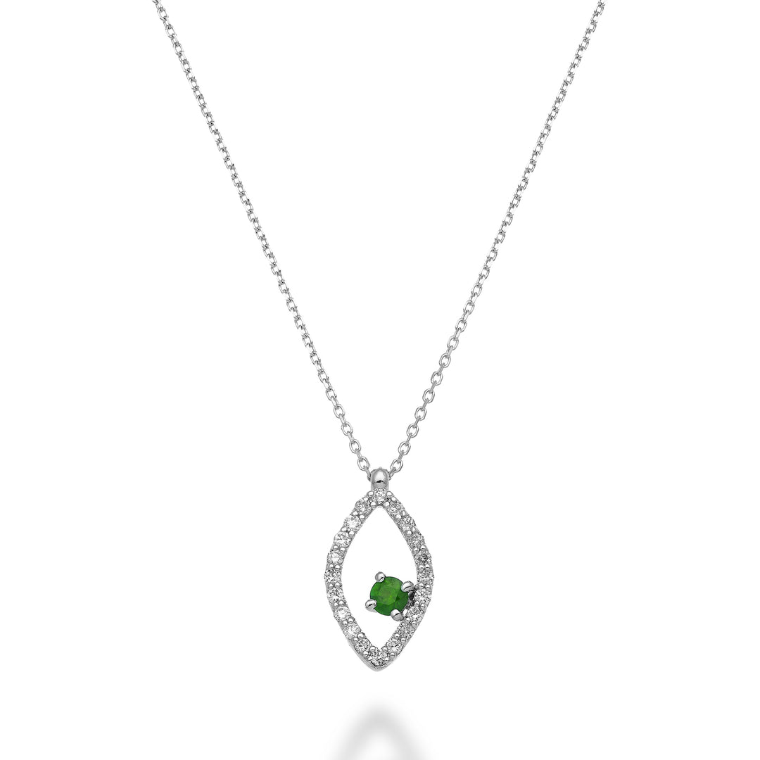 World Diamond Group cl 18k "eye" emerald n. ct.0.07 diam. ct.0.15 GD5159O4SMN022