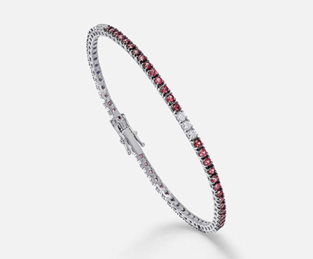 Mikiko br tennis 18k rubies 2.56 ct diam. ct.0.40 cm.17.5 MB5021O4RBR.17.5