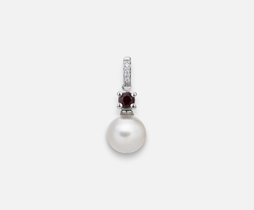 Mikiko pe 18k fw 6.5/7 round garnet mm2.75 ct.0.11 dia ct.0.01 MP0396O4FABI065