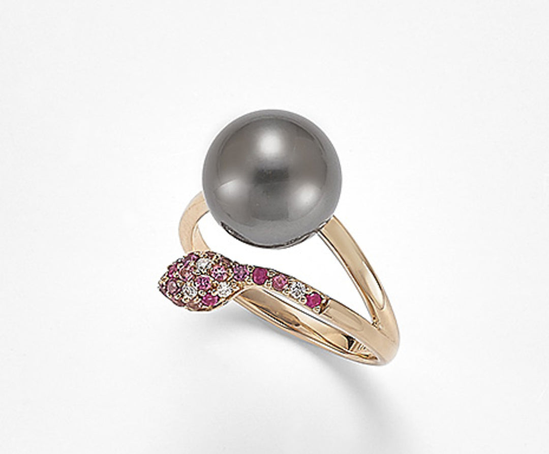 Mikiko an 18k sspb 10/11 ct.0.06 rubies ct.0.071 tourmaline ct.0.07 rhodolite ct.0.09 MA0774O3SANE100