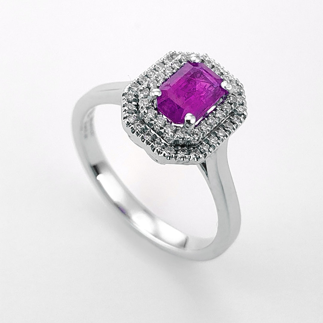 Golay pink zaff ring ott 6x4 double count and smooth shank ACLC325DIZP64-23347110090