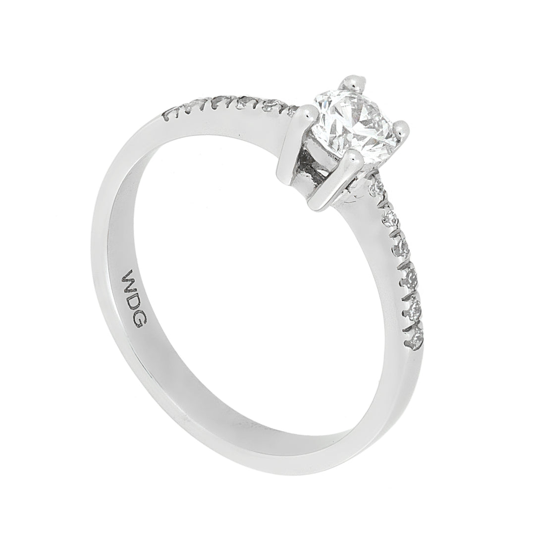 World Diamond Group solitaire ring 4 prongs with recessed shank ASLC02WDI-16351110003