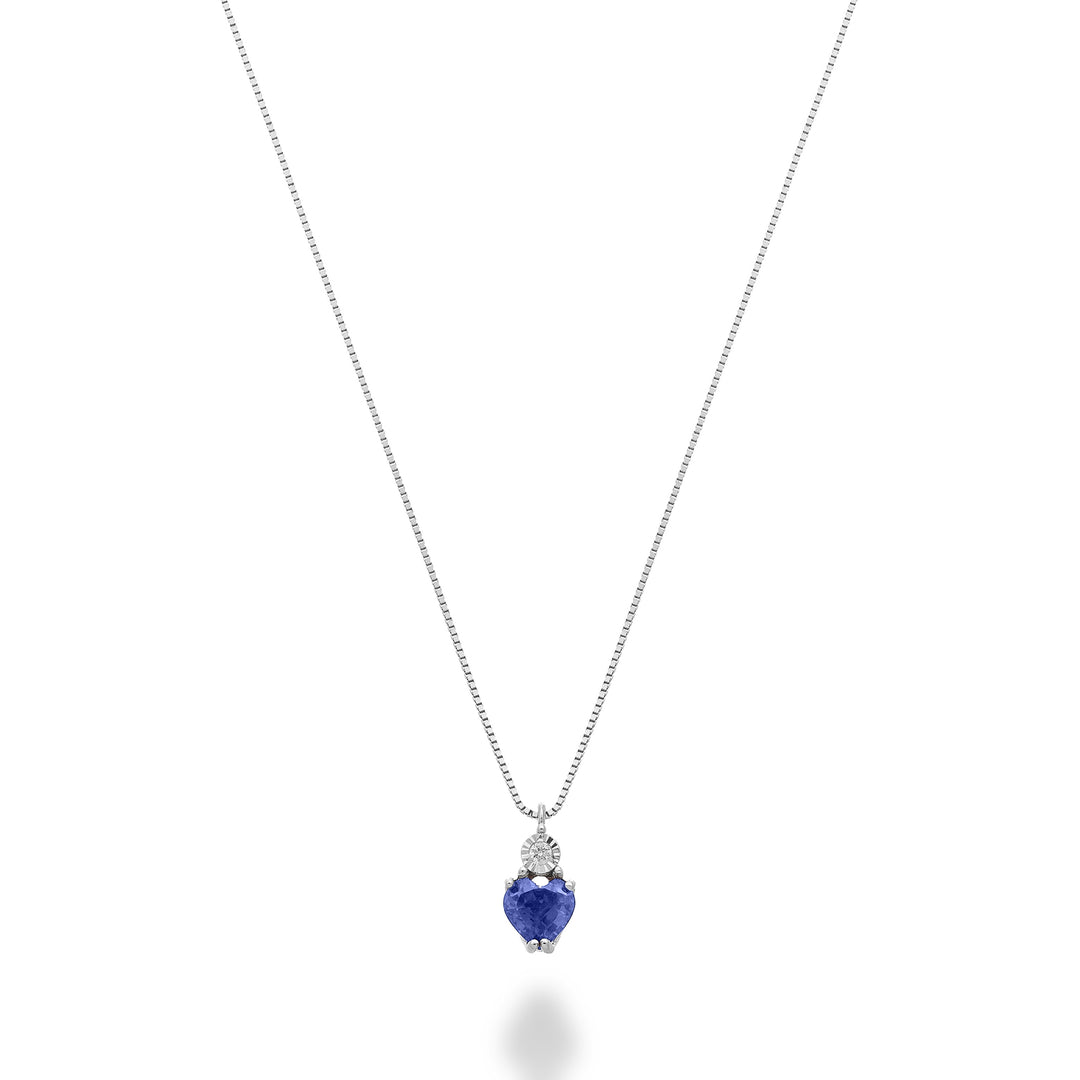 Nihama cl 9k sapphire heart 4x4 with diamond ND5196R4ZFR
