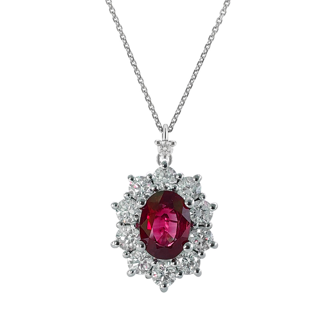 Golay necklace pendant daisy rub ov 6x4 outline PCLC102DIRU64-24243110010