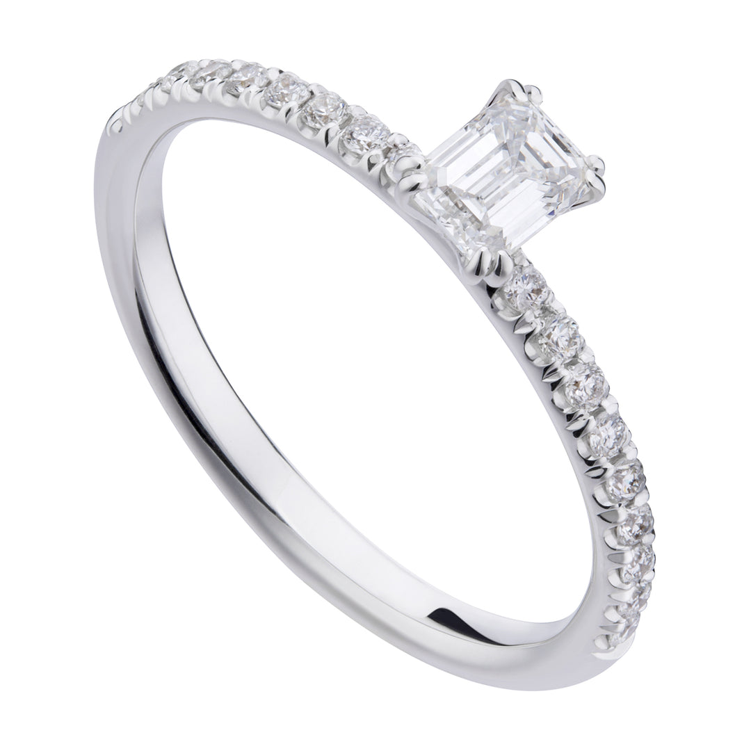 World Diamond Group solitaire king ring with 0.40ct emerald AEMC016DI1-19010110061
